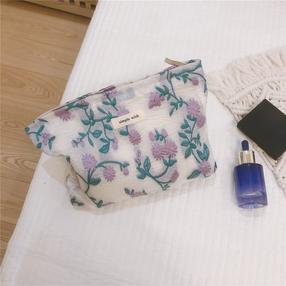 206 Chamomile Pattern Cosmetic Organizer Travel Bag Large Canvas Toiletries Women Teen Girls Makeup Storage Pouch 206 Chamomile Pattern Cosmetic Organizer Travel Bag Large Canvas Toiletries Women Teen Girls Makeup Storage Pouch